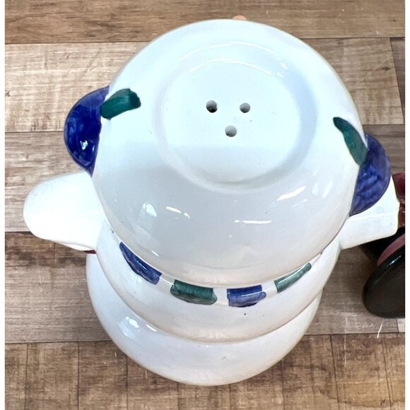 Hallmark SNOWMAN Salt Pepper Cream Sugar Christmas Winter Decoration - Picture 5 of 10